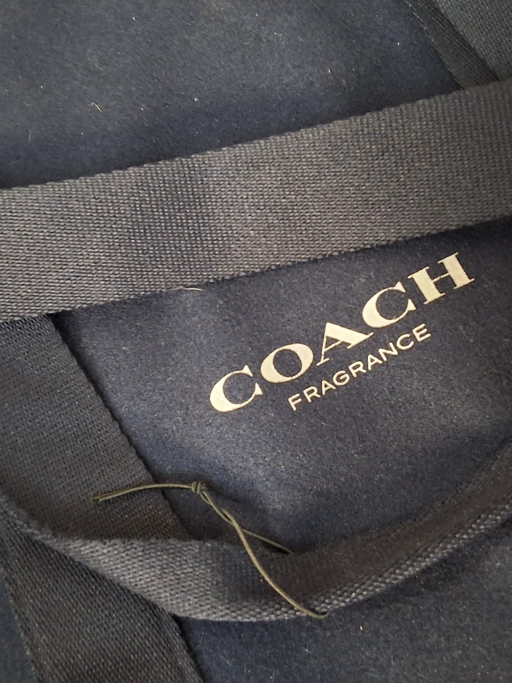 Coach Men's Navy Canvas Tote Bag